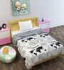 Stonewash Grey Microfiber Geographic 120 Gsm Single Kids Comforter