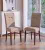 Stonita 4 Seater Solid Rubber Wood Chair (Set Of 2)