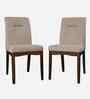 Stonita 4 Seater Solid Rubber Wood Chair (Set Of 2)