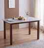 Stonita 4 Seater Solid Rubber Wood Dining Set