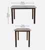 Stonita 4 Seater Solid Rubber Wood Dining Set