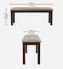 Stonita 6 Seater Solid Rubber Wood Dining Set In Marble Finish
