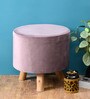 Stool Fabric Foot Stool in Pink Colour
