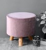 Stool Fabric Foot Stool in Pink Colour