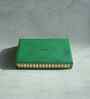 Emerald Green Small PU Leather and Natural Rattan Multipurpose Tray