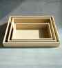 Sand Beige Medium PU Leather Utility Tray
