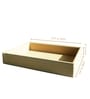 Sand Beige Medium PU Leather Utility Tray
