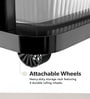 Black Storage Rolling Cart With Wheels 2 Layer