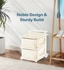 Cream Storage Rolling Cart With Wheels 2 Layer