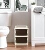 Cream Storage Rolling Cart With Wheels 2 Layer