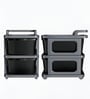 Grey Storage Rolling Cart With Wheels 2 Layer