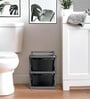 Grey Storage Rolling Cart With Wheels 2 Layer
