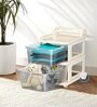 Cream Storage Rolling Cart With Wheels 2 Layer