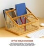 (1Pc) Beige Bamboo Handmade Desk & Wardrobe Organiser