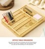 (1Pc) Beige Bamboo Handmade Desk & Wardrobe Organiser