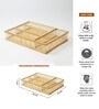 (1Pc) Beige Bamboo Handmade Desk & Wardrobe Organiser