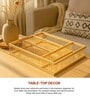 (1Pc) Beige Bamboo Handmade Desk & Wardrobe Organiser
