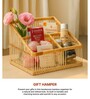 (1Pc) Beige Bamboo Handmade Desk & Wardrobe Organiser