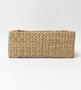 (1Pc) Beige Straw Rectangular Storage Basket & Wardrobe Organiser
