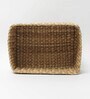 (1Pc) Beige Straw Rectangular Storage Basket & Wardrobe Organiser