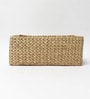 (1Pc) Beige Straw Rectangular Storage Basket & Wardrobe Organiser