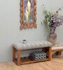 Storage Solid Wood Bench in Wooden Finish with Storage