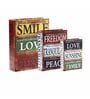 Storage Book Smile Love Freedom Decorative Storage Box
