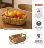 (1Pc) Beige Water Hyacinth Handmade Storage Basket & Wardrobe Organiser