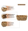 Set Of 2 Beige Water Hyacinth Handmade Storage Basket & Wardrobe Organiser