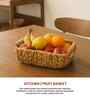 (1Pc) Beige Water Hyacinth Handmade Storage Basket & Wardrobe Organiser