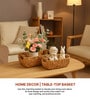 (1Pc) Beige Water Hyacinth Handmade Storage Basket & Wardrobe Organiser
