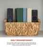 (1Pc) Beige Water Hyacinth Handmade Storage Basket & Wardrobe Organiser