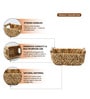 (1Pc) Beige Water Hyacinth Handmade Storage Basket & Wardrobe Organiser