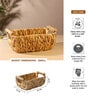 (1Pc) Beige Water Hyacinth Handmade Storage Basket & Wardrobe Organiser