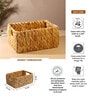 (1Pc) Beige Water Hyacinth Handmade Storage Basket & Wardrobe Organiser