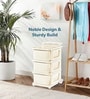 Cream Storage Rolling Cart With Wheels 3 Layer