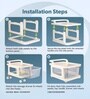 Cream Storage Rolling Cart With Wheels 3 Layer