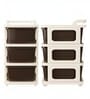 Cream Storage Rolling Cart With Wheels 3 Layer