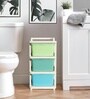 Cream Storage Rolling Cart With Wheels 3 Layer