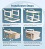 Cream Storage Rolling Cart With Wheels 3 Layer