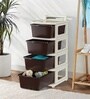 Cream Storage Rolling Cart With Wheels 4 Layer