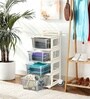 Cream Storage Rolling Cart With Wheels 4 Layer