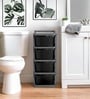 Grey Storage Rolling Cart With Wheels 4 Layer