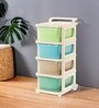 Cream Storage Rolling Cart With Wheels 4 Layer