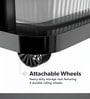 Black Storage Rolling Cart With Wheels 4 Layer