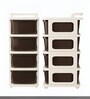 Cream Storage Rolling Cart With Wheels 4 Layer