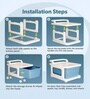 Cream Storage Rolling Cart With Wheels 4 Layer