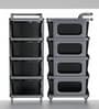 Grey Storage Rolling Cart With Wheels 4 Layer