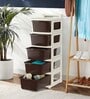 Cream Storage Rolling Cart With Wheels 5 Layer