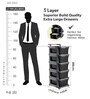 Grey Storage Rolling Cart With Wheels 5 Layer